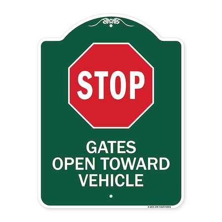 Stop Gates Open Toward Vehicle Heavy-Gauge Aluminum Architectural Sign